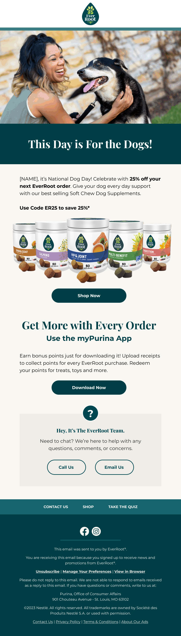 Purina Pro Plan education email