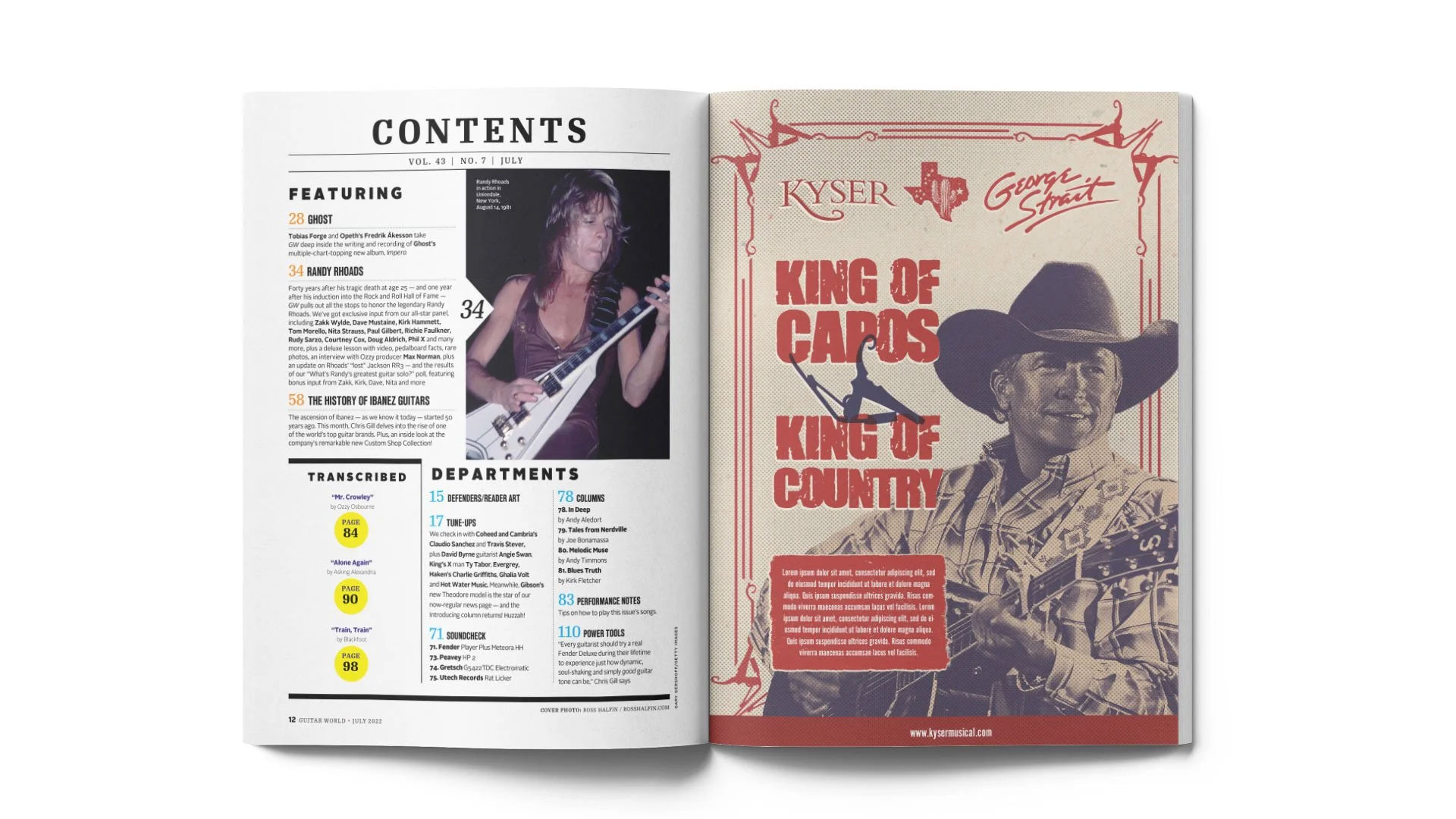 Kyser George Strait magazine advertisement